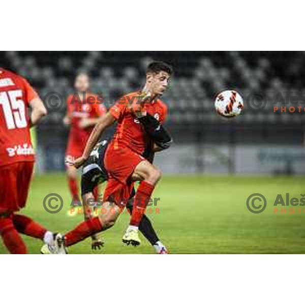 in action during Prva liga Telemach football match between Mura and Celje in Fazanerija, Murska Sobota, Slovenia on August 22, 2021