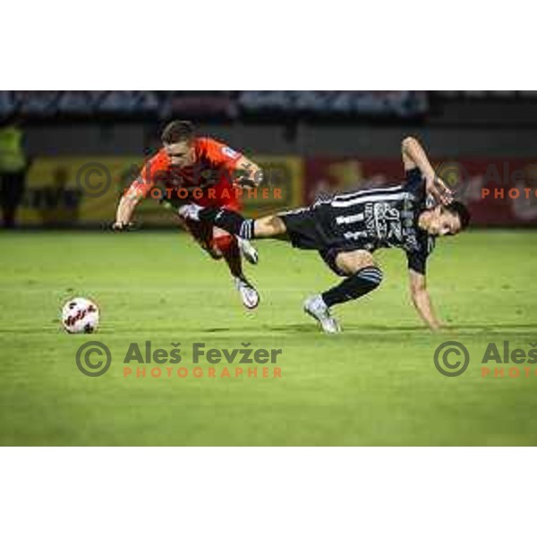 in action during Prva liga Telemach football match between Mura and Celje in Fazanerija, Murska Sobota, Slovenia on August 22, 2021