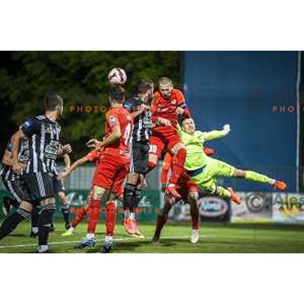 in action during Prva liga Telemach football match between Mura and Celje in Fazanerija, Murska Sobota, Slovenia on August 22, 2021