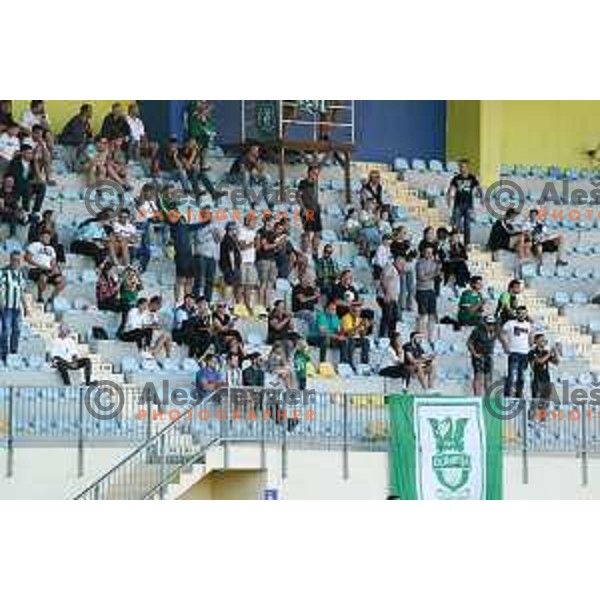 In action during Prva Liga Telemach football match between Domzale and Olimpija in Domzale, Slovenia on August 25, 2021