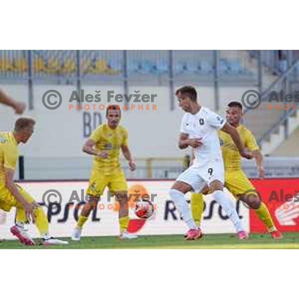 Mustafa Nukic in action during Prva Liga Telemach football match between Domzale and Olimpija in Domzale, Slovenia on August 25, 2021