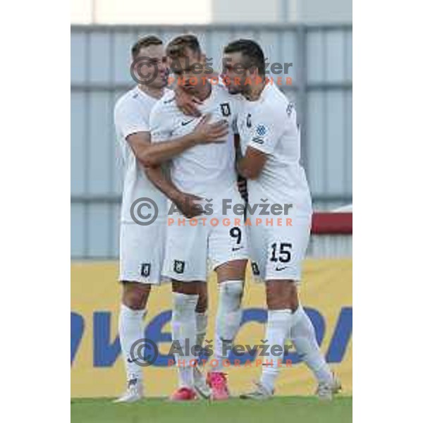 Mustafa Nukic in action during Prva Liga Telemach football match between Domzale and Olimpija in Domzale, Slovenia on August 25, 2021
