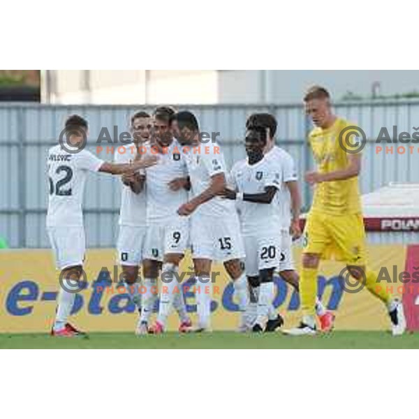 Mustafa Nukic in action during Prva Liga Telemach football match between Domzale and Olimpija in Domzale, Slovenia on August 25, 2021