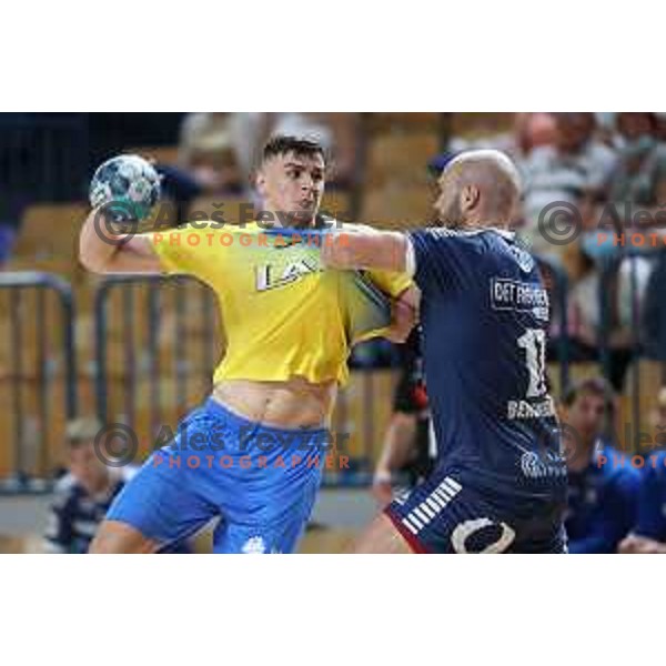of Celje Pivovarna Lasko in action during EHF European league Men 2021/22 Qualification match between Celje Pivovarna Lasko (SLO) and GOG Gudme (DEN) in Zlatorog Hall, Celje, Slovenia on August 28, 2021