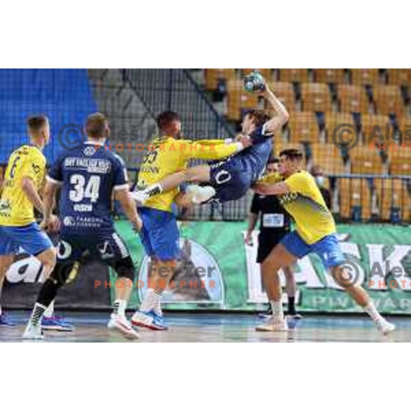 of Celje Pivovarna Lasko in action during EHF European league Men 2021/22 Qualification match between Celje Pivovarna Lasko (SLO) and GOG Gudme (DEN) in Zlatorog Hall, Celje, Slovenia on August 28, 2021