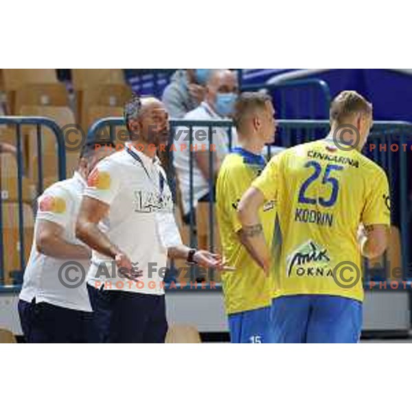 of Celje Pivovarna Lasko in action during EHF European league Men 2021/22 Qualification match between Celje Pivovarna Lasko (SLO) and GOG Gudme (DEN) in Zlatorog Hall, Celje, Slovenia on August 28, 2021