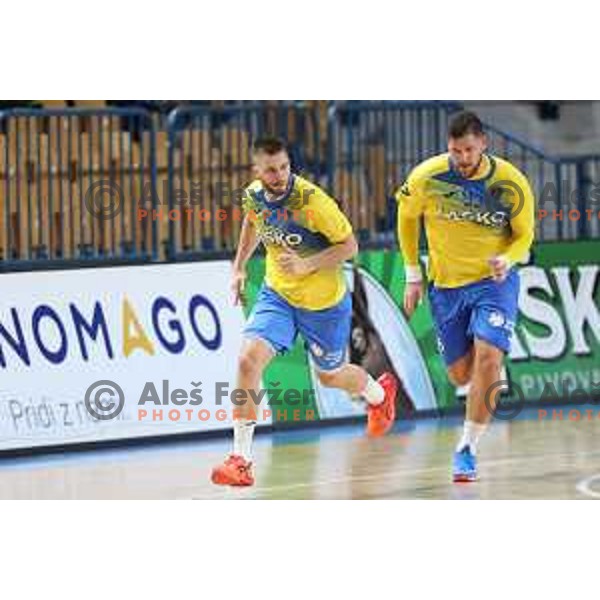 of Celje Pivovarna Lasko in action during EHF European league Men 2021/22 Qualification match between Celje Pivovarna Lasko (SLO) and GOG Gudme (DEN) in Zlatorog Hall, Celje, Slovenia on August 28, 2021