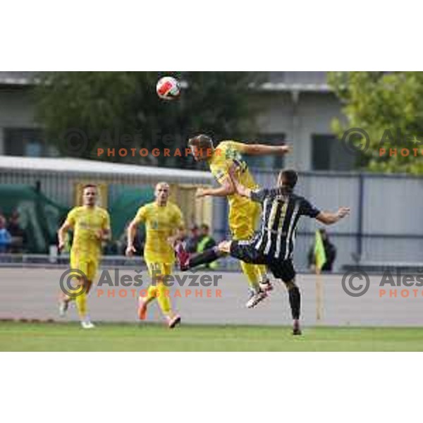 In action during Prva Liga Telemach football match between Domzale and Mura in Domzale, Slovenia on August 29, 2021