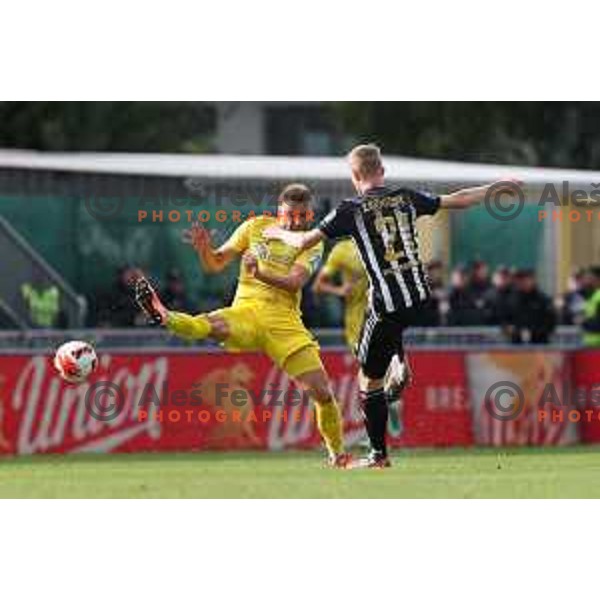 In action during Prva Liga Telemach football match between Domzale and Mura in Domzale, Slovenia on August 29, 2021