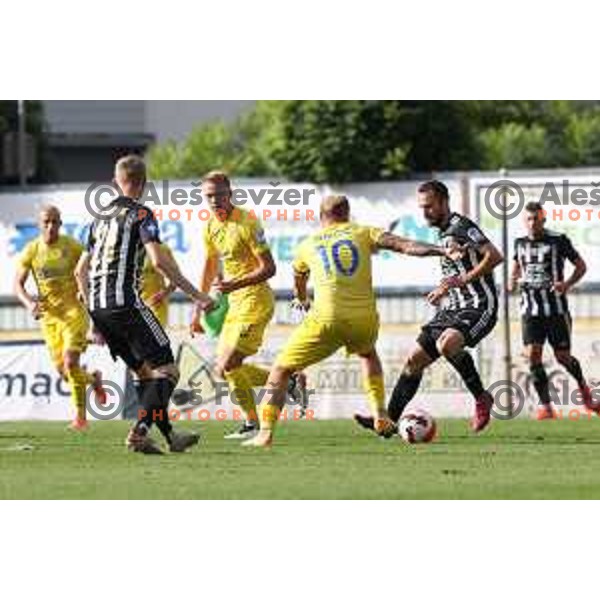 In action during Prva Liga Telemach football match between Domzale and Mura in Domzale, Slovenia on August 29, 2021
