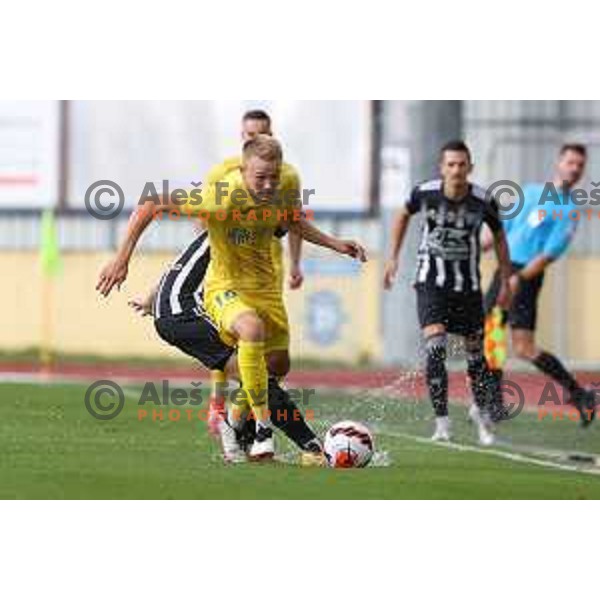 In action during Prva Liga Telemach football match between Domzale and Mura in Domzale, Slovenia on August 29, 2021