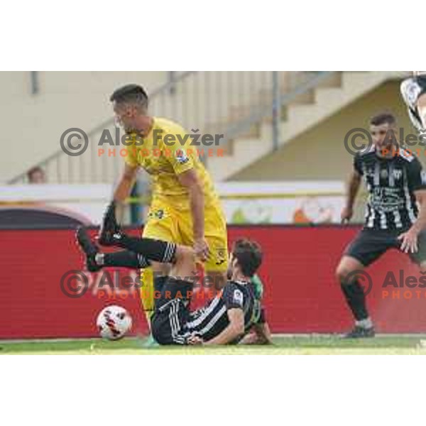In action during Prva Liga Telemach football match between Domzale and Mura in Domzale, Slovenia on August 29, 2021