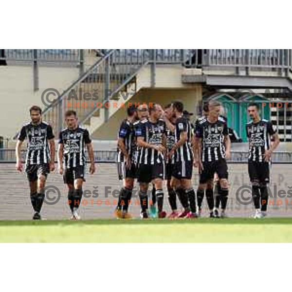 In action during Prva Liga Telemach football match between Domzale and Mura in Domzale, Slovenia on August 29, 2021