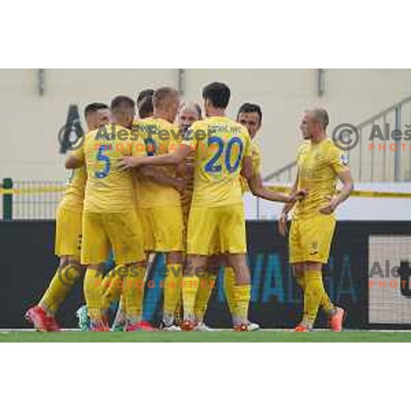 In action during Prva Liga Telemach football match between Domzale and Mura in Domzale, Slovenia on August 29, 2021