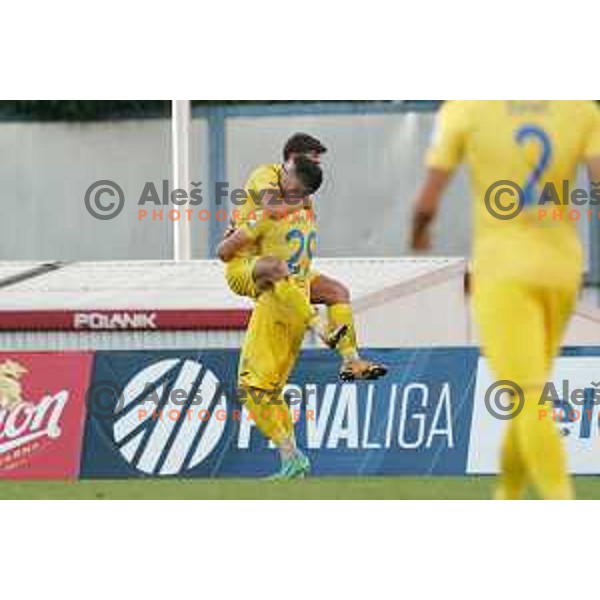 In action during Prva Liga Telemach football match between Domzale and Mura in Domzale, Slovenia on August 29, 2021