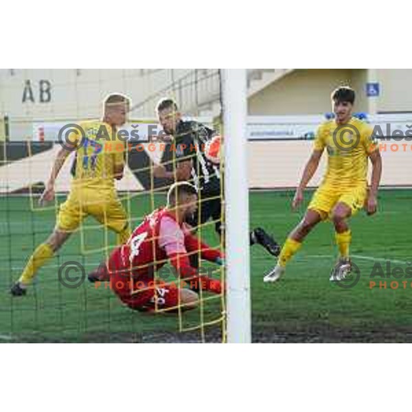 In action during Prva Liga Telemach football match between Domzale and Mura in Domzale, Slovenia on August 29, 2021