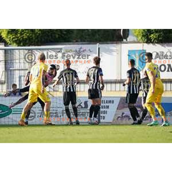 Arnel Jakupovic in action during Prva Liga Telemach football match between Domzale and Mura in Domzale, Slovenia on August 29, 2021