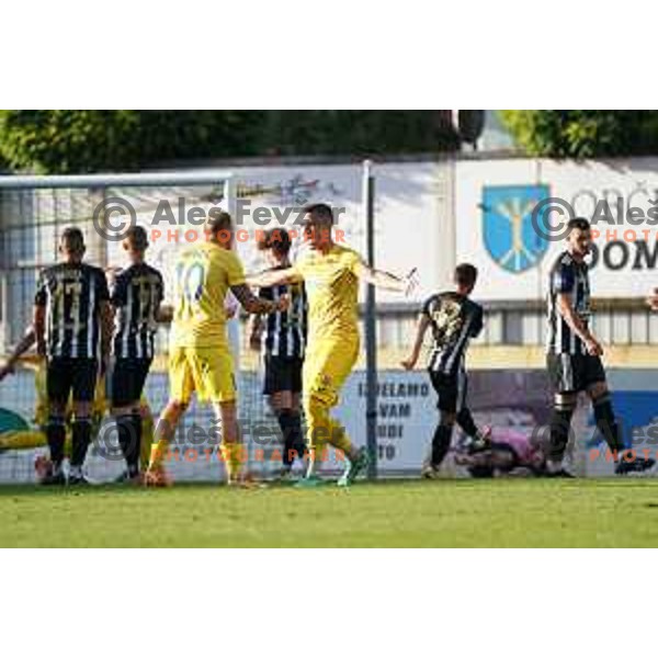 Arnel Jakupovic in action during Prva Liga Telemach football match between Domzale and Mura in Domzale, Slovenia on August 29, 2021