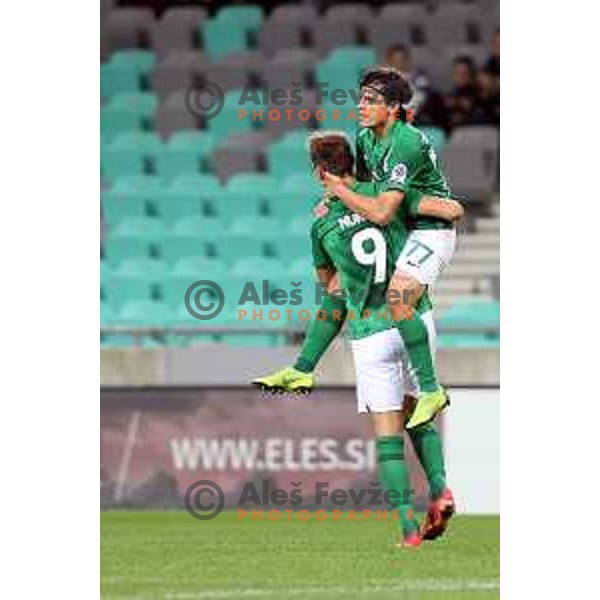In action during Prva Liga Telemach football match between Olimpija and Aluminij in SRC Stozice, Ljubljana, Slovenia on August 29, 2021