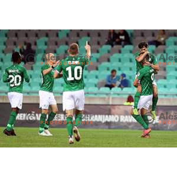 In action during Prva Liga Telemach football match between Olimpija and Aluminij in SRC Stozice, Ljubljana, Slovenia on August 29, 2021