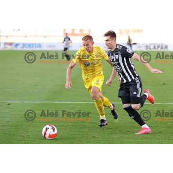 In action during Prva Liga Telemach football match between Domzale and Mura in Domzale, Slovenia on August 29, 2021