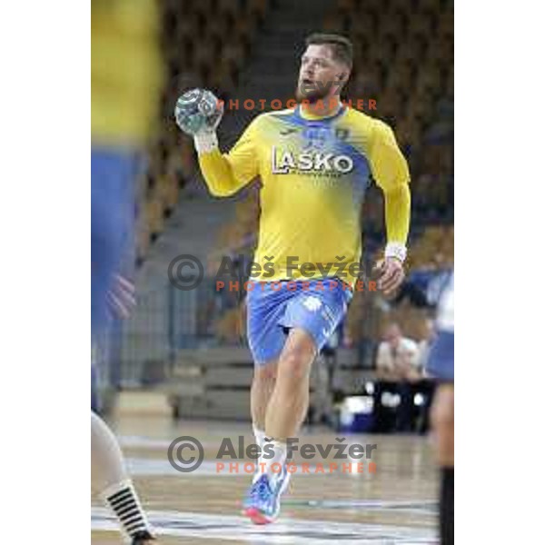 of Celje Pivovarna Lasko in action during EHF European league Men 2021/22 Qualification match between Celje Pivovarna Lasko (SLO) and GOG Gudme (DEN) in Zlatorog Hall, Celje, Slovenia on August 28, 2021