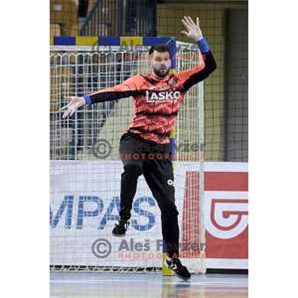 of Celje Pivovarna Lasko in action during EHF European league Men 2021/22 Qualification match between Celje Pivovarna Lasko (SLO) and GOG Gudme (DEN) in Zlatorog Hall, Celje, Slovenia on August 28, 2021