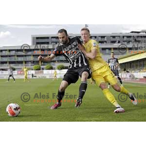 Ziga Kous in action during Prva Liga Telemach football match between Domzale and Mura in Domzale, Slovenia on August 29, 2021
