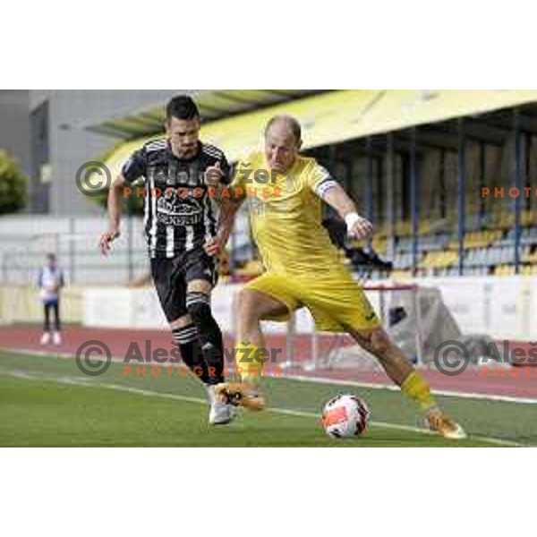 Senijad Ibricic in action during Prva Liga Telemach football match between Domzale and Mura in Domzale, Slovenia on August 29, 2021
