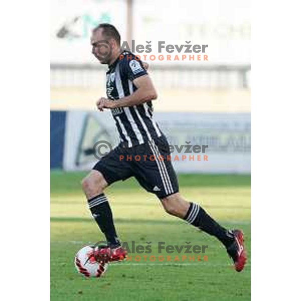 In action during Prva Liga Telemach football match between Domzale and Mura in Domzale, Slovenia on August 29, 2021