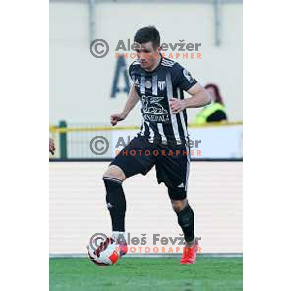 Mihael Klepac in action during Prva Liga Telemach football match between Domzale and Mura in Domzale, Slovenia on August 29, 2021