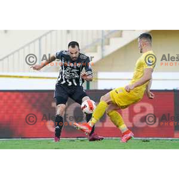 Ziga Kous in action during Prva Liga Telemach football match between Domzale and Mura in Domzale, Slovenia on August 29, 2021