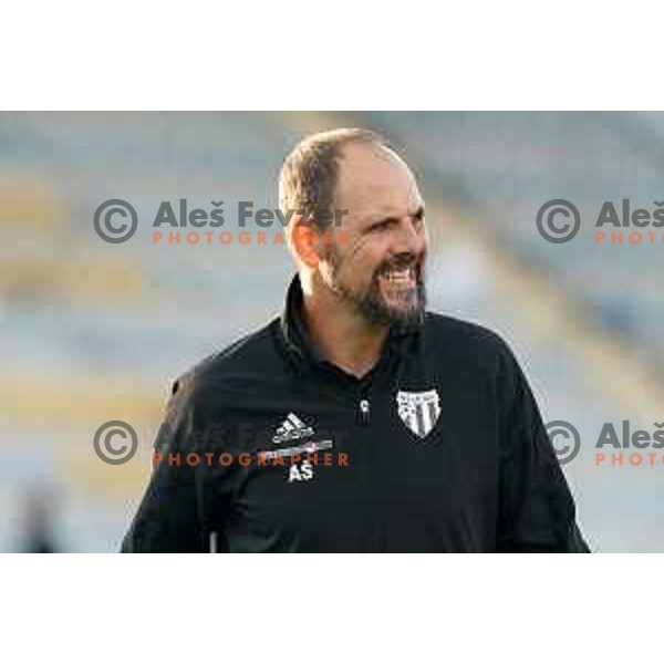 Head coach Ante Simundza during Prva Liga Telemach football match between Domzale and Mura in Domzale, Slovenia on August 29, 2021