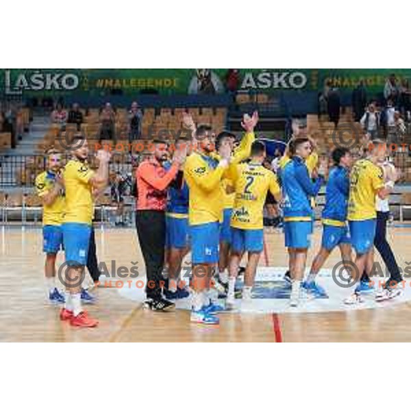 of Celje Pivovarna Lasko in action during EHF European league Men 2021/22 Qualification match between Celje Pivovarna Lasko (SLO) and GOG Gudme (DEN) in Zlatorog Hall, Celje, Slovenia on August 28, 2021