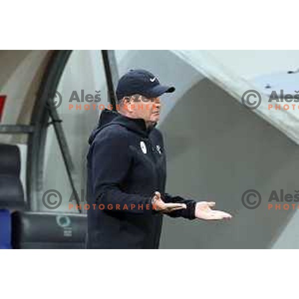 Matjaz Kek during FIFA World Cup 2022 Qualifiers match between Slovenia and Slovakia at Arena Stozice, Ljubljana, Slovenia on September 1, 2021