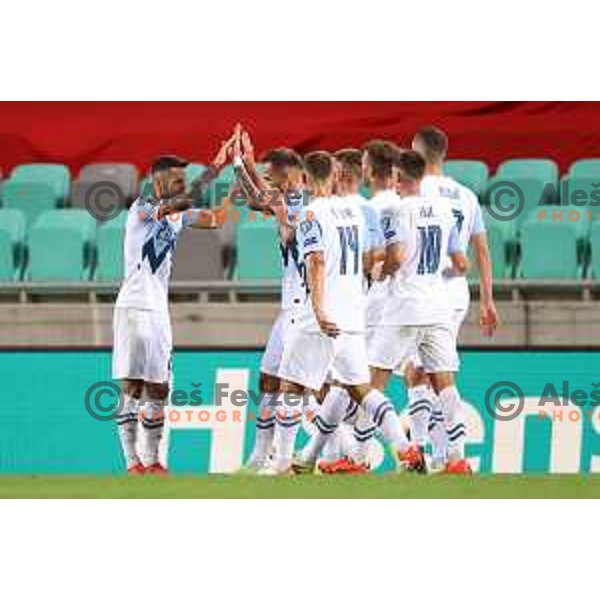 Petar Stojanovic in action during FIFA World Cup 2022 Qualifiers match between Slovenia and Slovakia at Arena Stozice, Ljubljana, Slovenia on September 1, 2021