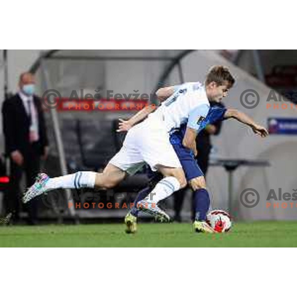 in action during FIFA World Cup 2022 Qualifiers match between Slovenia and Slovakia at Arena Stozice, Ljubljana, Slovenia on September 1, 2021