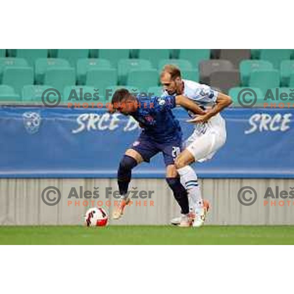in action during FIFA World Cup 2022 Qualifiers match between Slovenia and Slovakia at Arena Stozice, Ljubljana, Slovenia on September 1, 2021