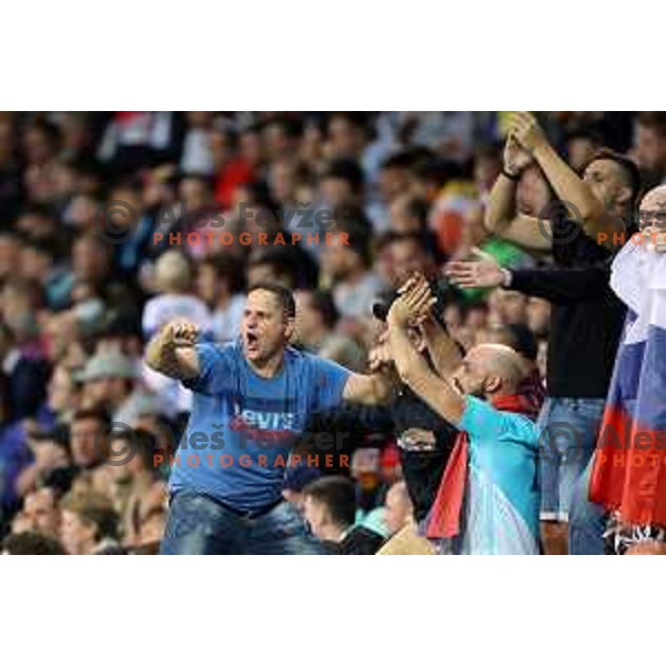 in action during FIFA World Cup 2022 Qualifiers match between Slovenia and Slovakia at Arena Stozice, Ljubljana, Slovenia on September 1, 2021