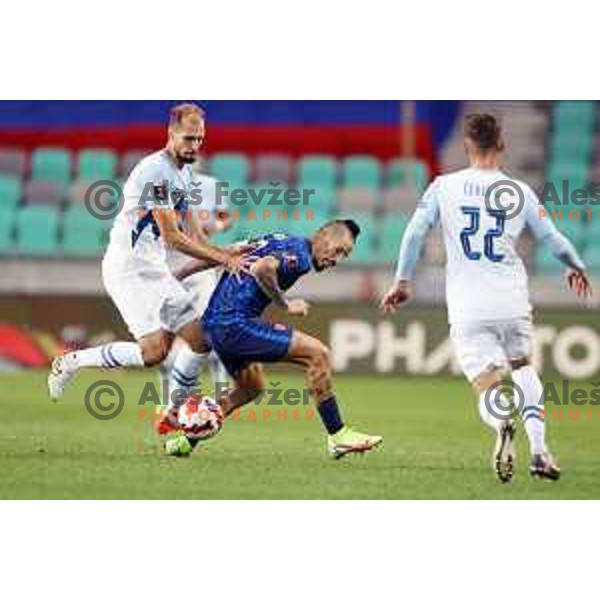 Marek Hamsik in action during FIFA World Cup 2022 Qualifiers match between Slovenia and Slovakia at Arena Stozice, Ljubljana, Slovenia on September 1, 2021