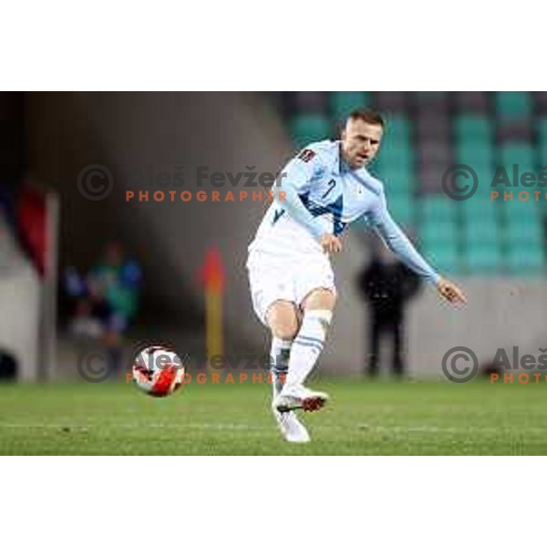 Josip Ilicic in action during FIFA World Cup 2022 Qualifiers match between Slovenia and Slovakia at Arena Stozice, Ljubljana, Slovenia on September 1, 2021