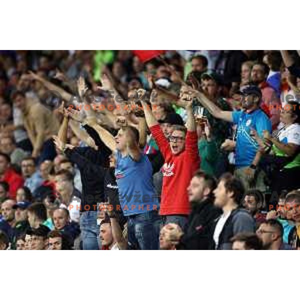 in action during FIFA World Cup 2022 Qualifiers match between Slovenia and Slovakia at Arena Stozice, Ljubljana, Slovenia on September 1, 2021