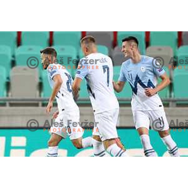 Petar Stojanovic in action during FIFA World Cup 2022 Qualifiers match between Slovenia and Slovakia at Arena Stozice, Ljubljana, Slovenia on September 1, 2021