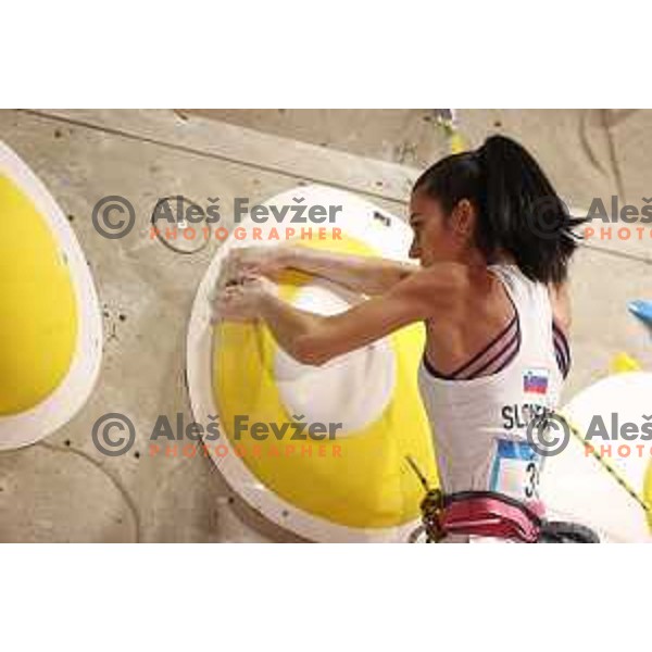Lucka Rakovec (SLO) competes at IFSC Climbing World Cup Final in Kranj,Slovenia on September 4, 2021
