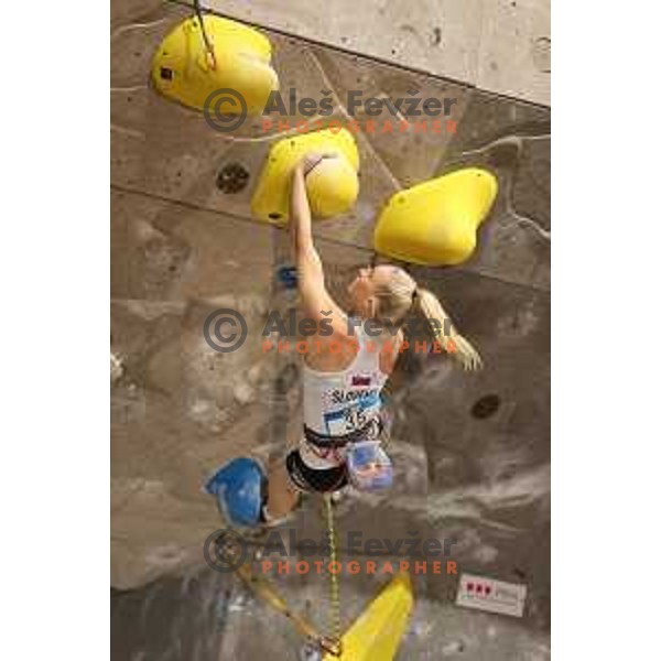 Janja Garnbret (SLO), winner of IFSC Climbing World Cup Final in Kranj,Slovenia on September 4, 2021