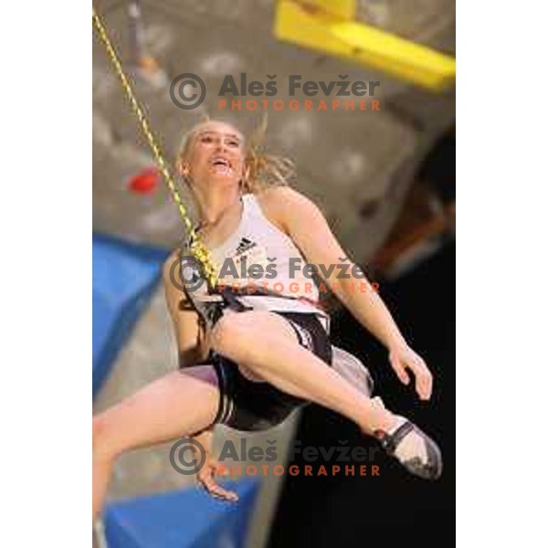 Janja Garnbret (SLO), winner of IFSC Climbing World Cup Final in Kranj,Slovenia on September 4, 2021