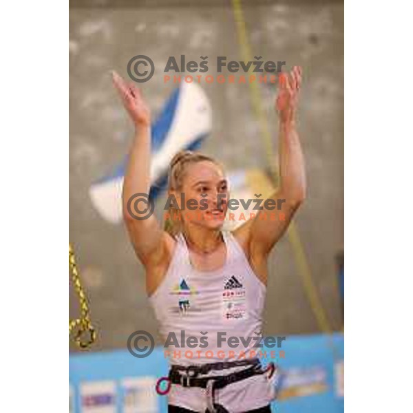 Janja Garnbret (SLO), winner of IFSC Climbing World Cup Final in Kranj,Slovenia on September 4, 2021