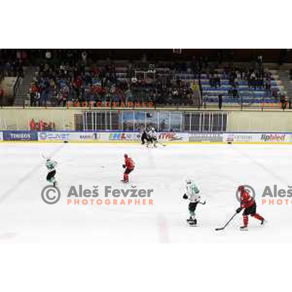 in action at Final of Slovenian Ice-Hockey Cup between SZ Olimpija and SIJ Acroni Jesenice at Bled, Slovenia on September 4, 2021