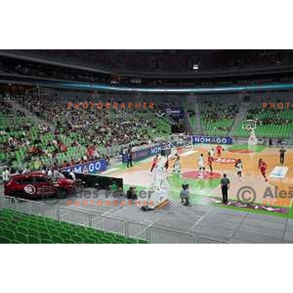 In action during friendly basketball match between Cedevita Olimpija (SLO) and Bayern (GER) in Arena Stozice, Ljubljana, Slovenia on September 6, 2021