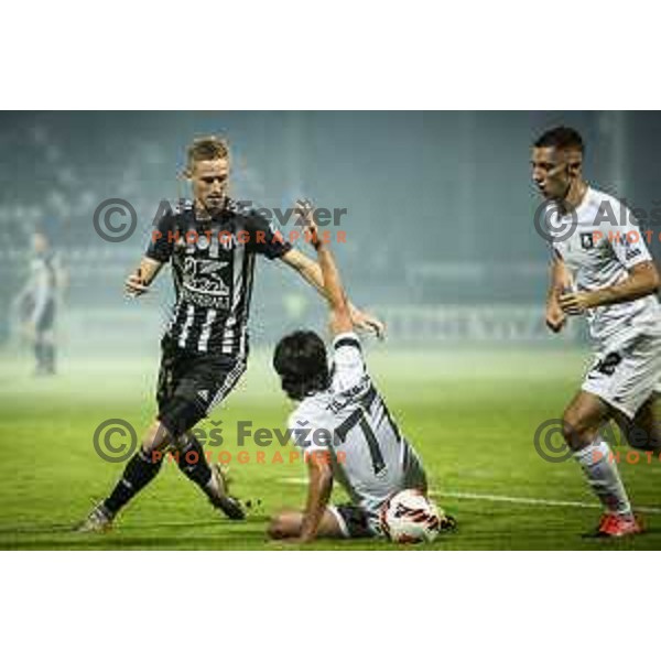Zan Karnicnik in action during Prva liga Telemach football match between Mura and Olimpija in Fazanerija, Murska Sobota, Slovenia on September 11, 2021